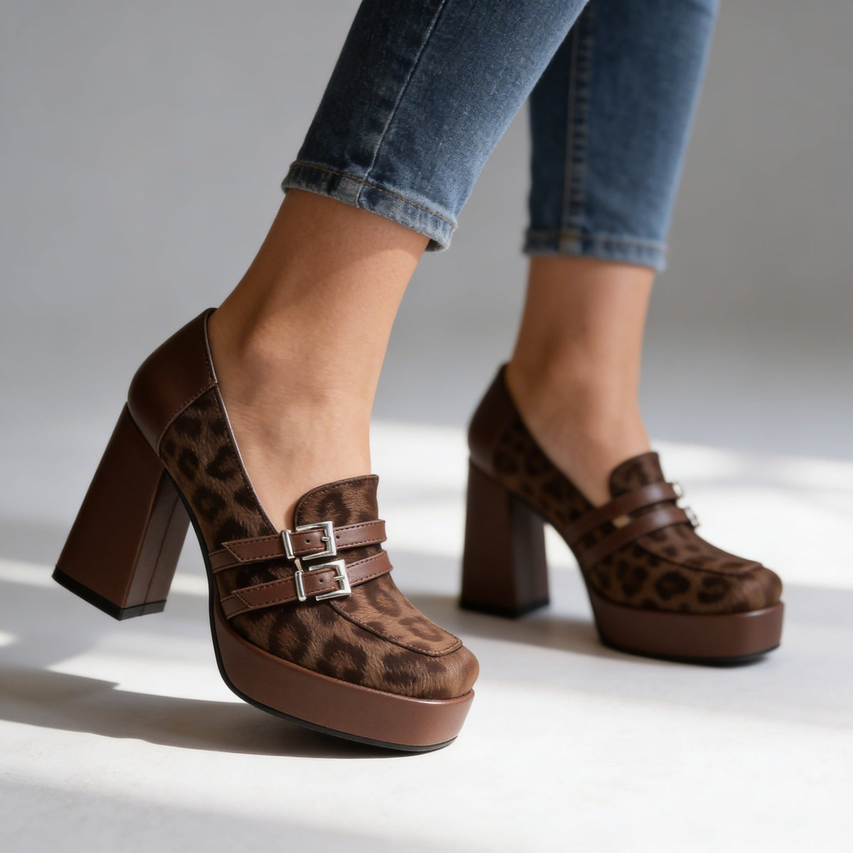 Leopard Print Loafers