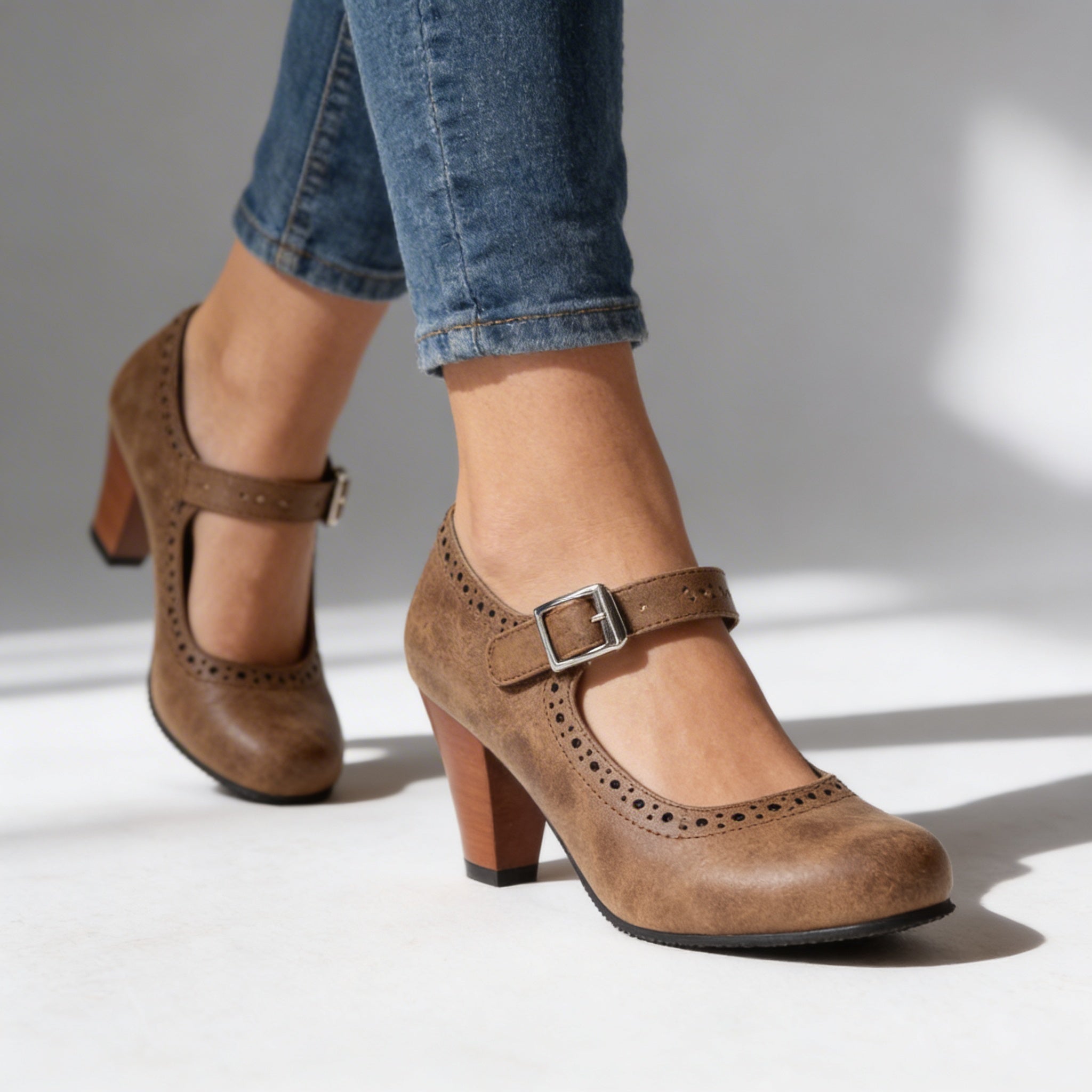 Brogue Buckle Loafers