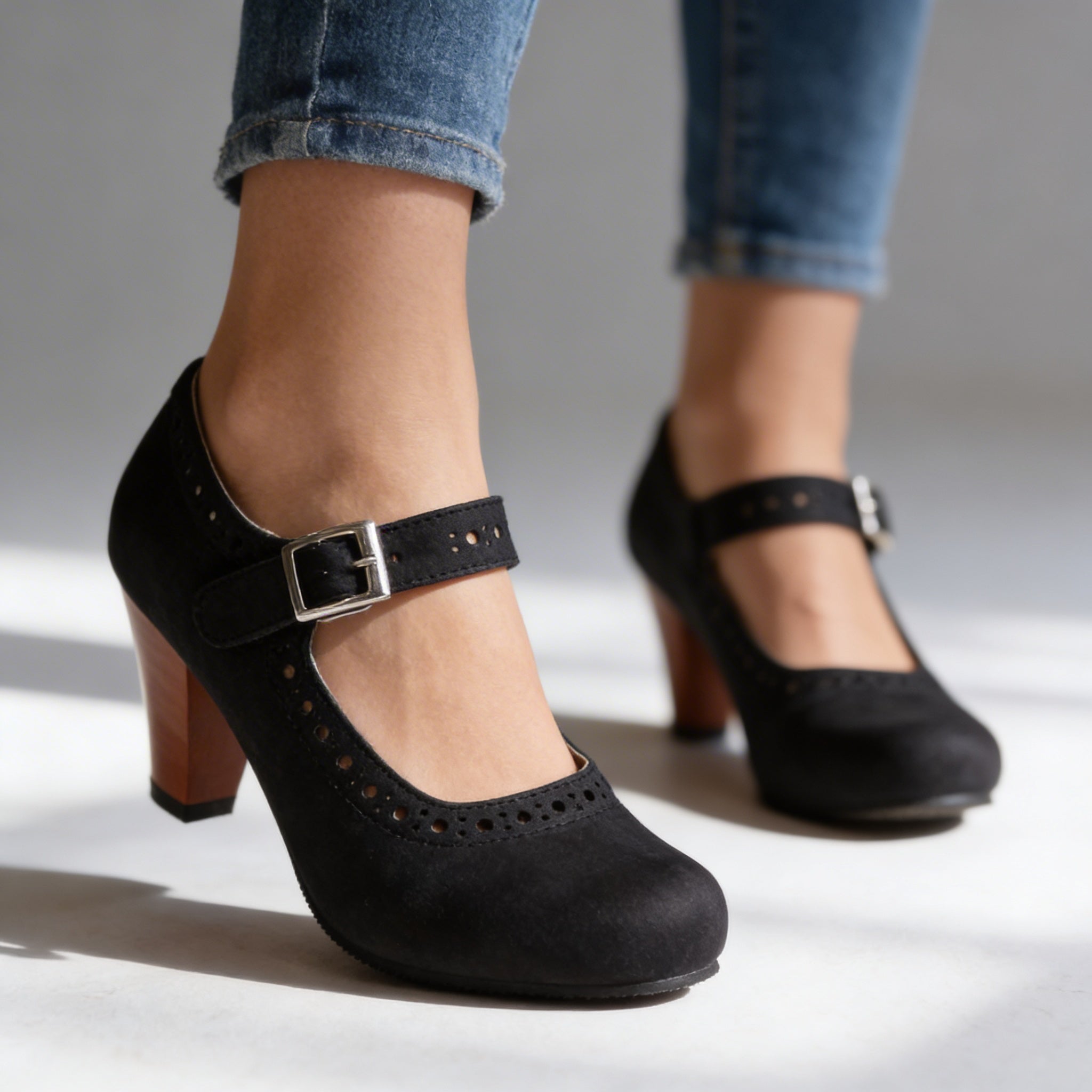 Brogue Buckle Loafers