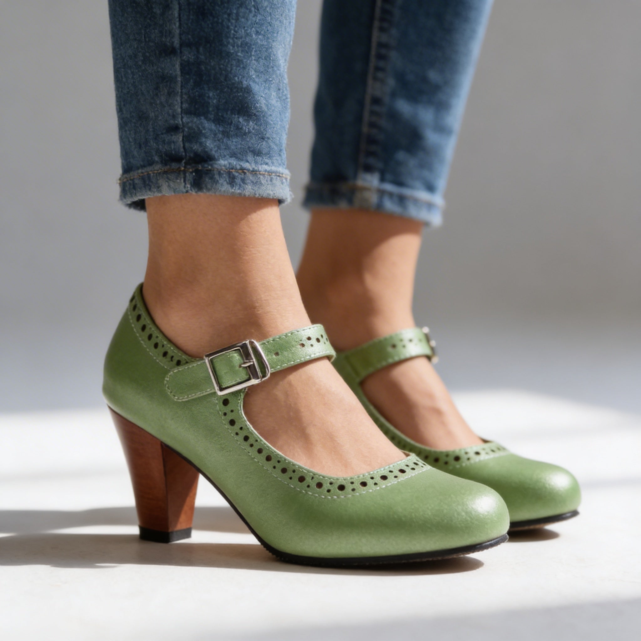 Brogue Buckle Loafers