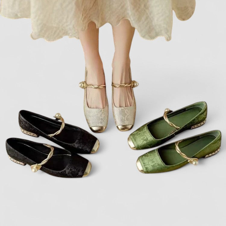 Chrystahh Orthopedic Mary Jane Shoe with Low Block Heel