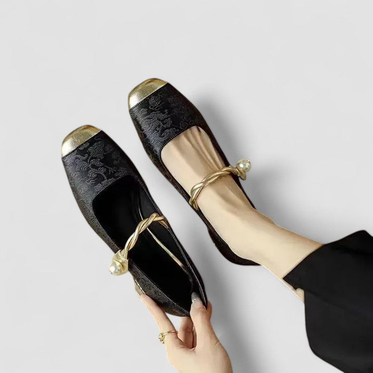 Chrystahh Orthopedic Mary Jane Shoe with Low Block Heel