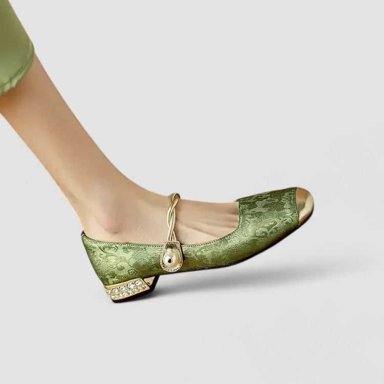 Chrystahh Orthopedic Mary Jane Shoe with Low Block Heel