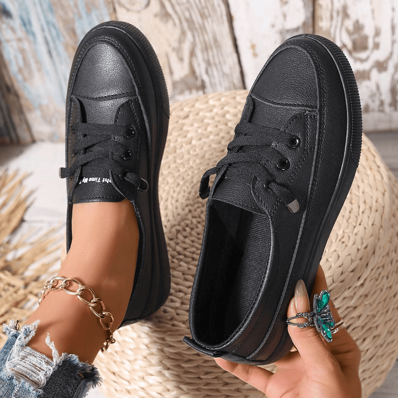 Geraldine Lace-Up Platform Orthopedic Sneakers