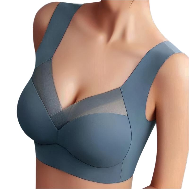Women's Seamless Bra with Mesh Detail