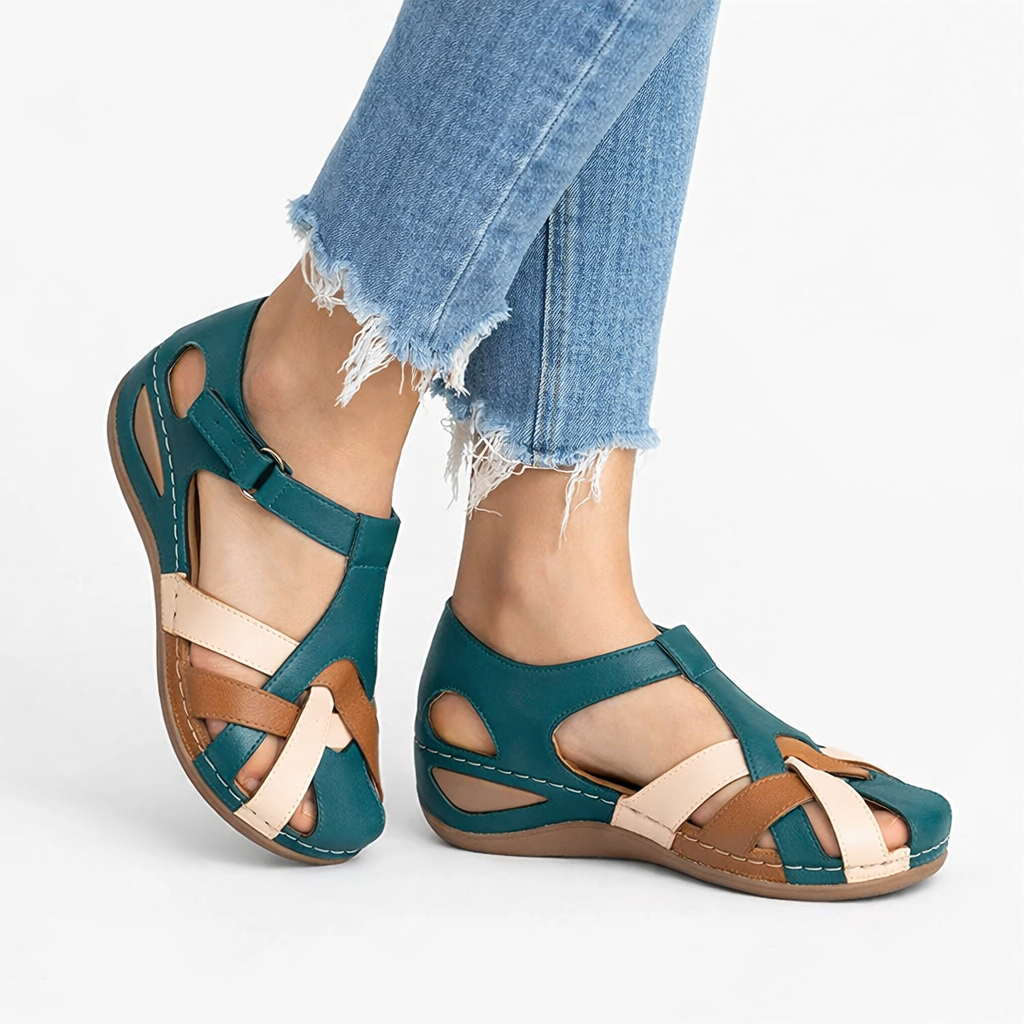 Women's Leather Orthopedic Wedge Sandals
