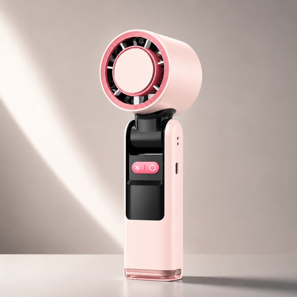 Handheld Fan with Cooling Plate, Flashlight, and 100-Speed Control