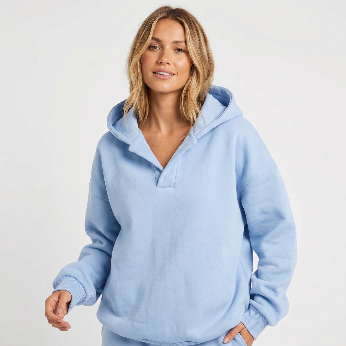 Fleece Pullover Hoodie in Relaxed Fit