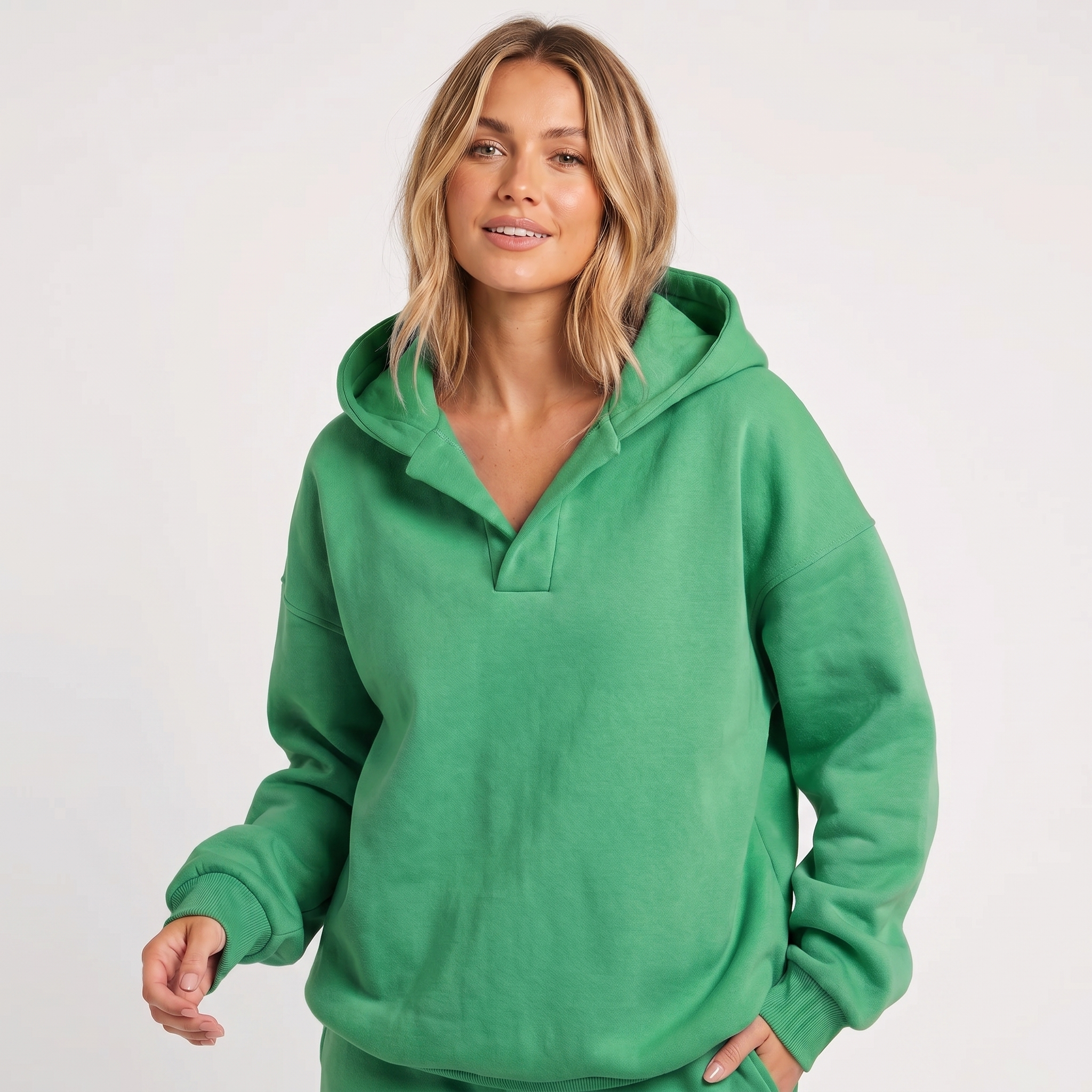 Fleece Pullover Hoodie in Relaxed Fit
