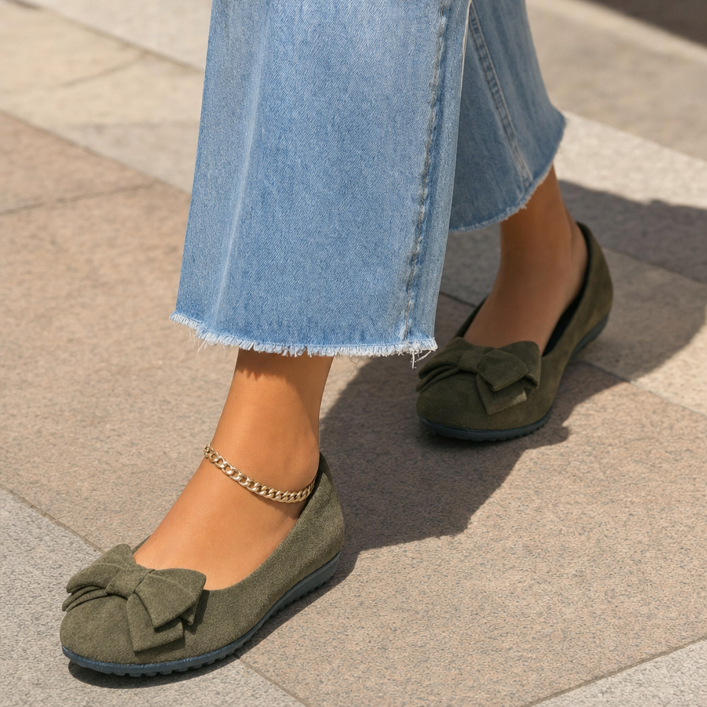Orthopaedic Wide Fit Ballet Flats - lifestyle shot