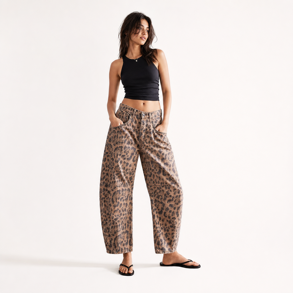 Women's Loose Fit Barrel Leg Jeans