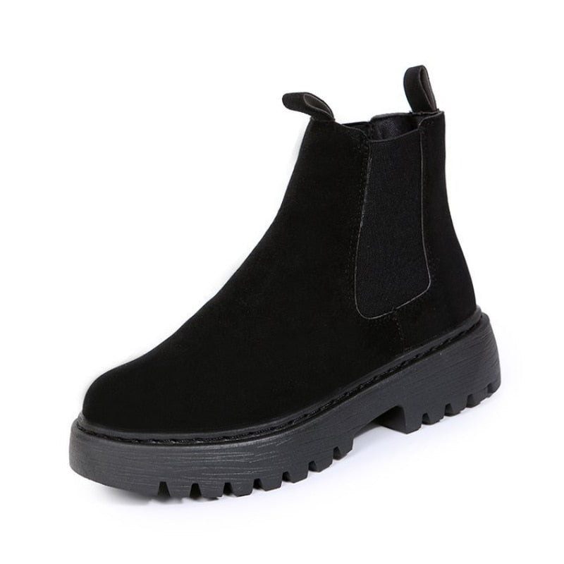 Faux Fur Lined Ankle Boots