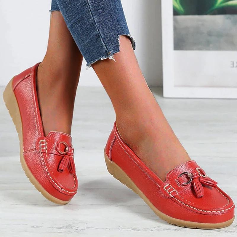 Women's Orthopedic Leather Loafers with Arch Support