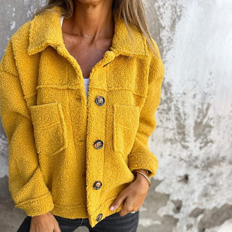 Notch Collar Button-Up Autumn Coat