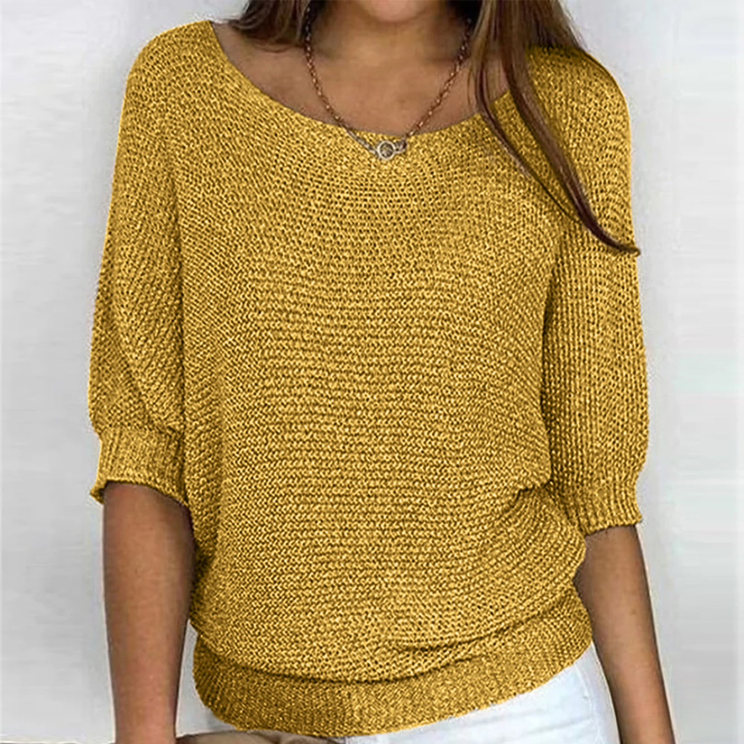 Elegant Cross Knit Layering Sweater