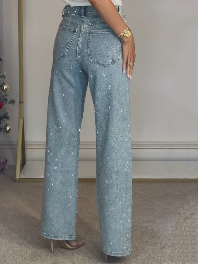 Sparkling Glitter Skinny Jeans