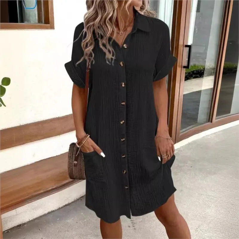 Collared Summer Dress with Pockets