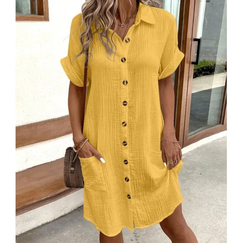 Collared Summer Dress with Pockets