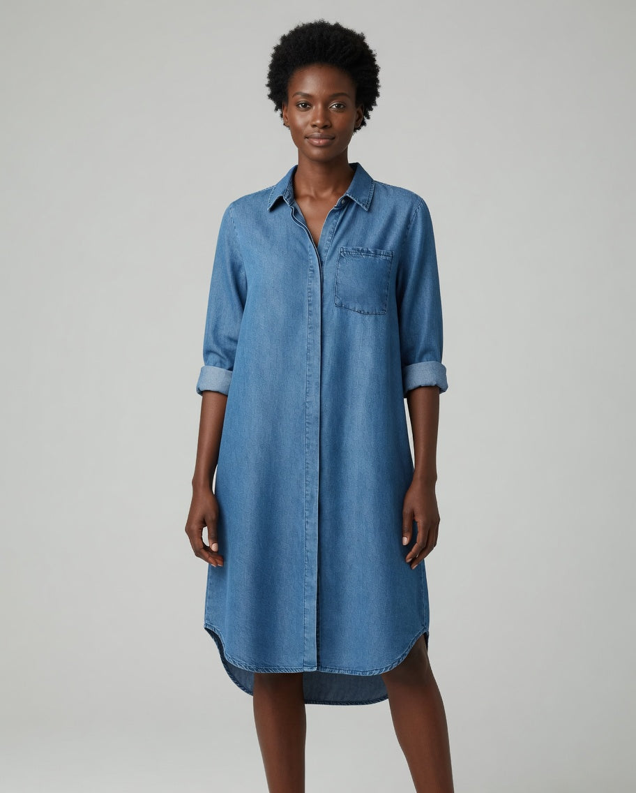 Casual Denim Shirt Dress for a Comfortable Fit