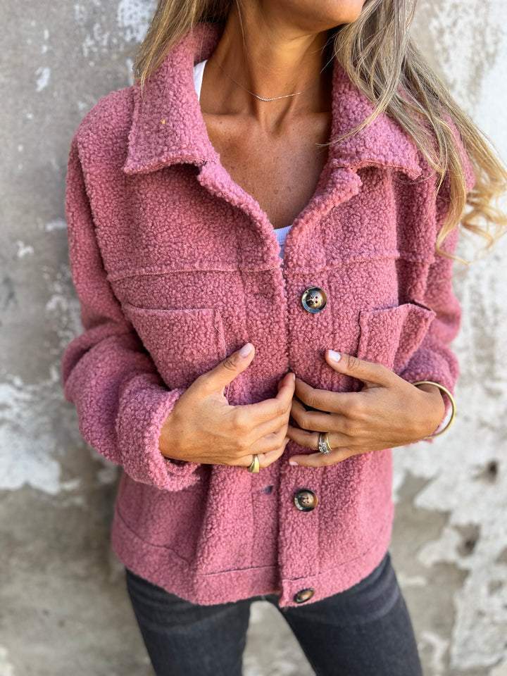Notch Collar Button-Up Autumn Coat