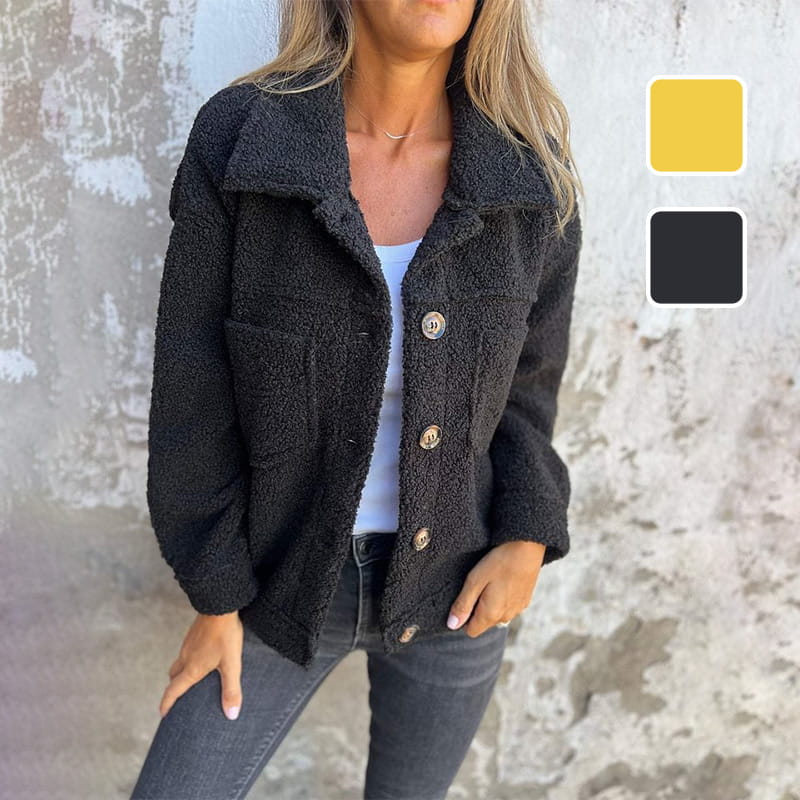 Notch Collar Button-Up Autumn Coat