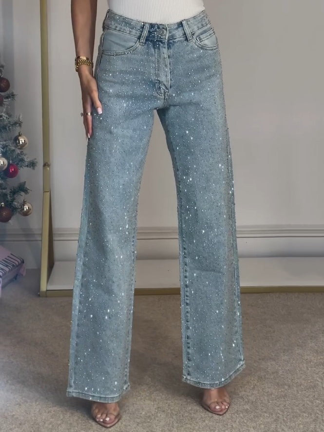 Sparkling Glitter Skinny Jeans