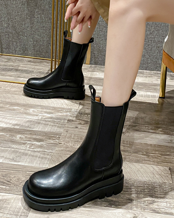 Sleek Long Boots in Black