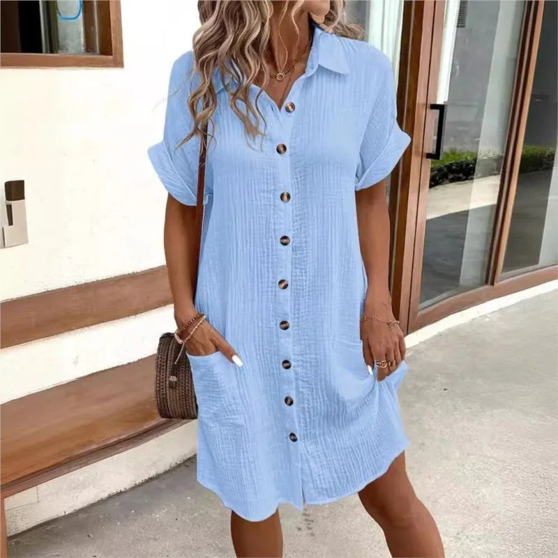 Collared Summer Dress with Pockets