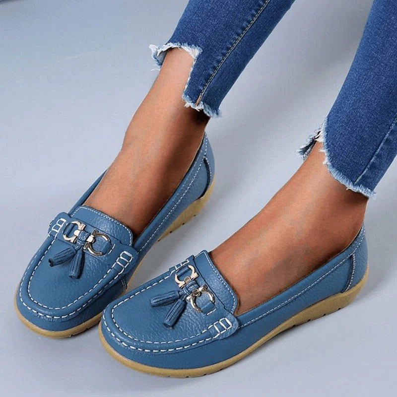 Women's Orthopedic Leather Loafers with Arch Support