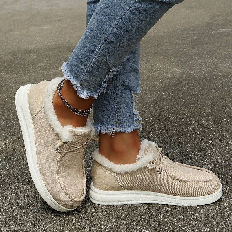 Women's Plush-Lined Slip-On Winter Boots