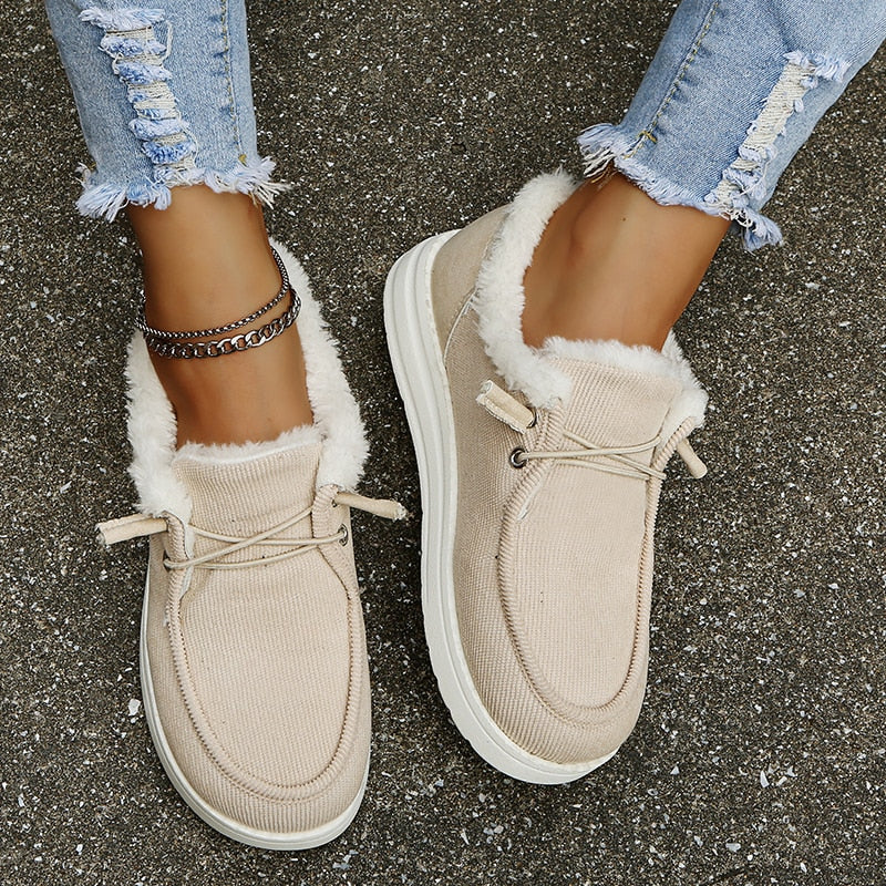 Women's Plush-Lined Slip-On Winter Boots