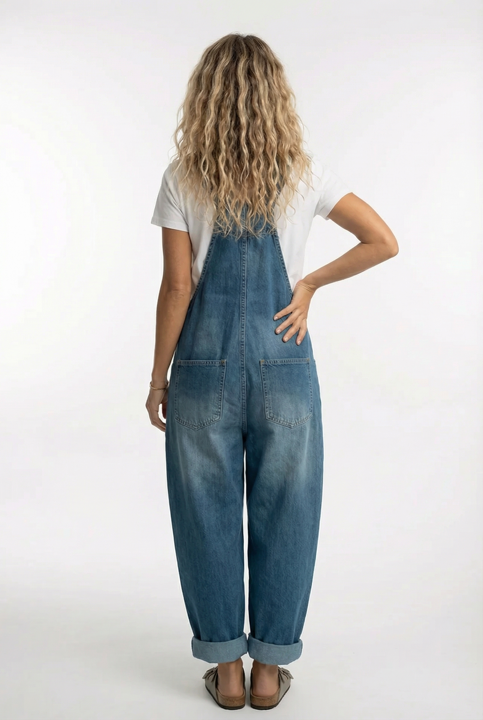 Versatile Adjustable Strap Denim Overall