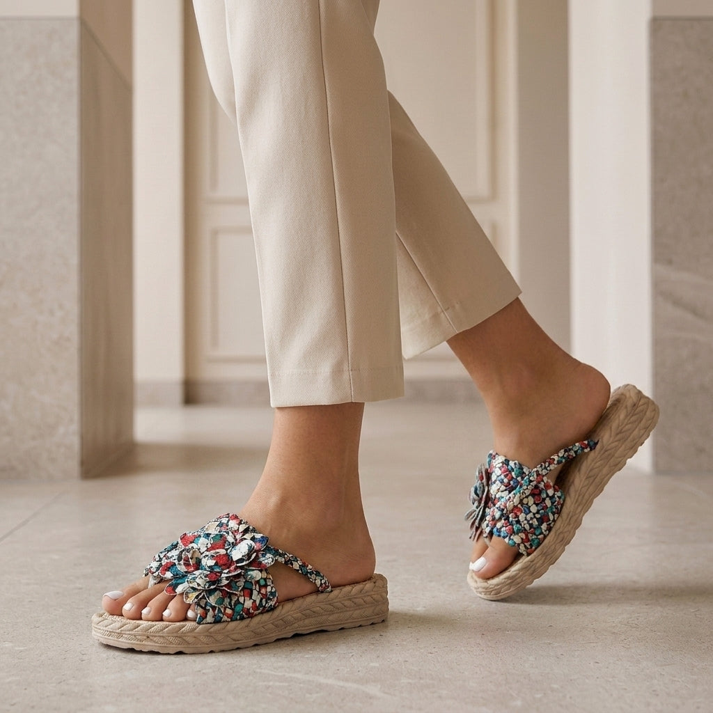 Alfieri Floral Platform Sandals