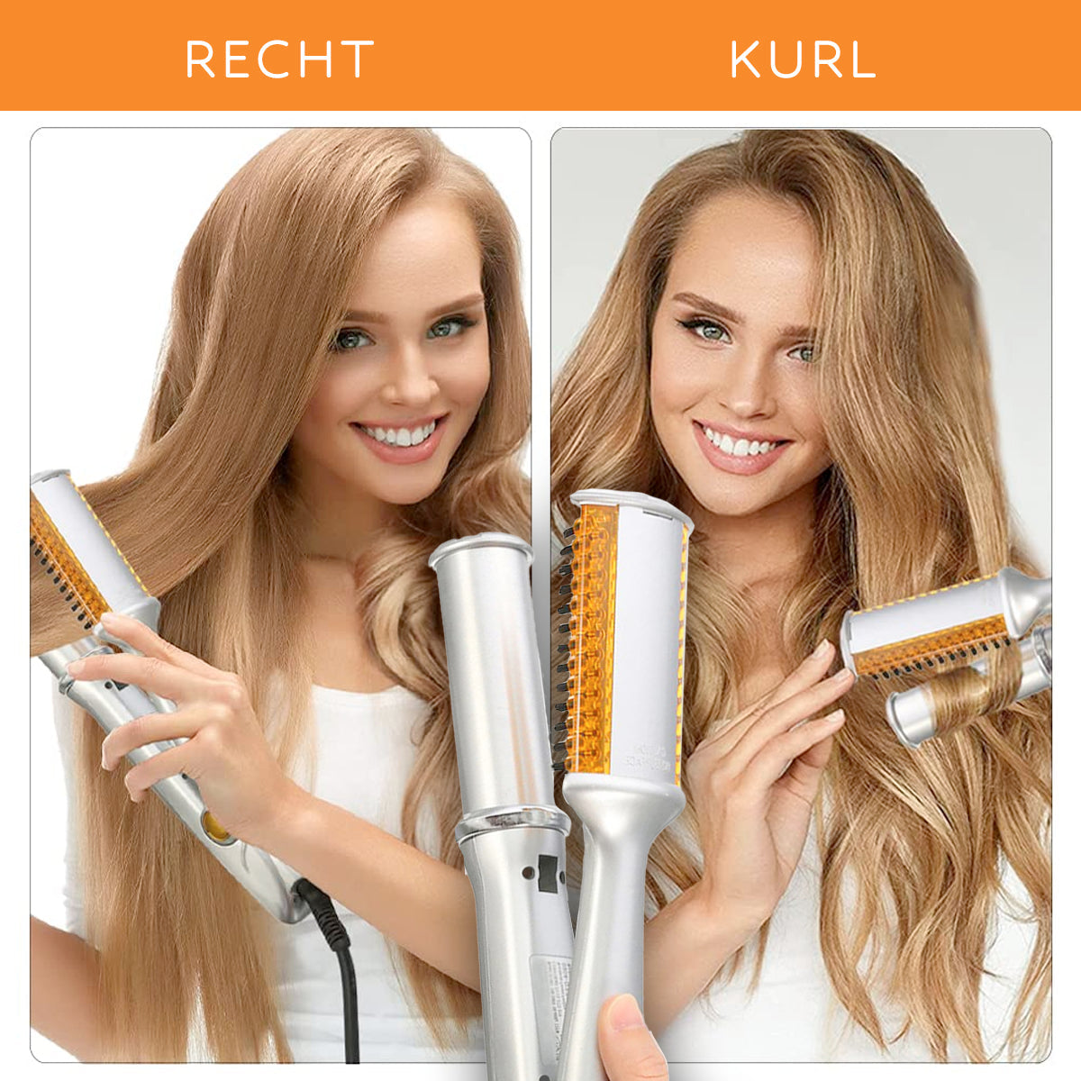 2-in-1 Curling Iron and Hair Straightener