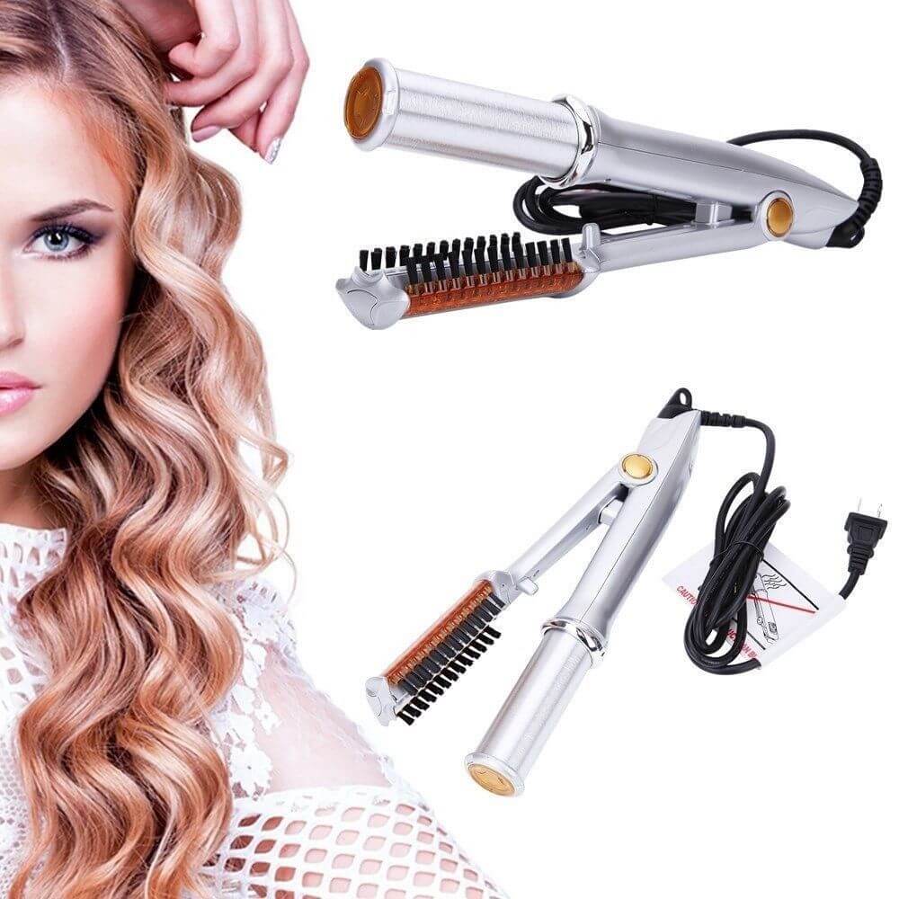 2-in-1 Curling Iron and Hair Straightener