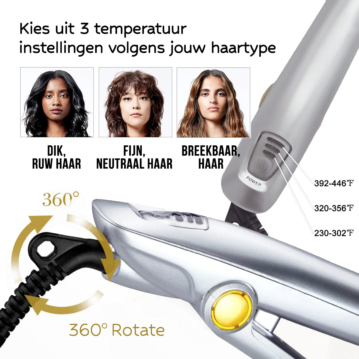 2-in-1 Curling Iron and Hair Straightener