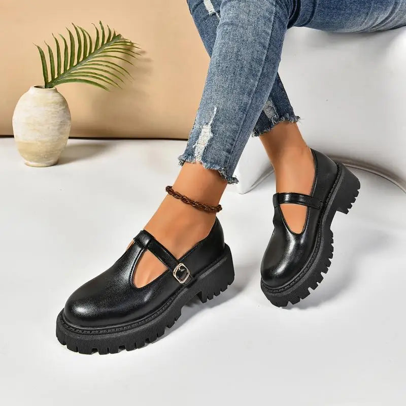 T-Strap Platform Orthopedic Mary Jane Shoes