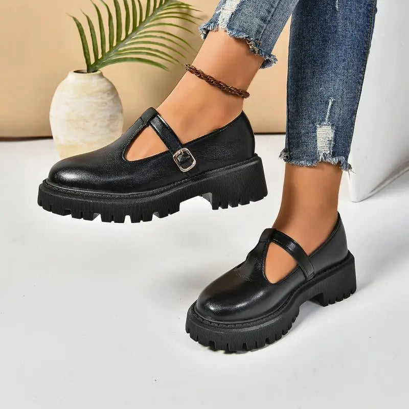 T-Strap Platform Orthopedic Mary Jane Shoes