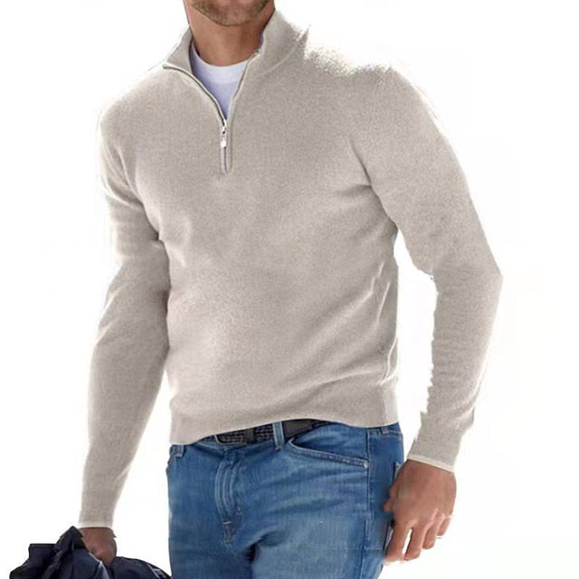 Joey Quarter Zip Stand Collar Sweater