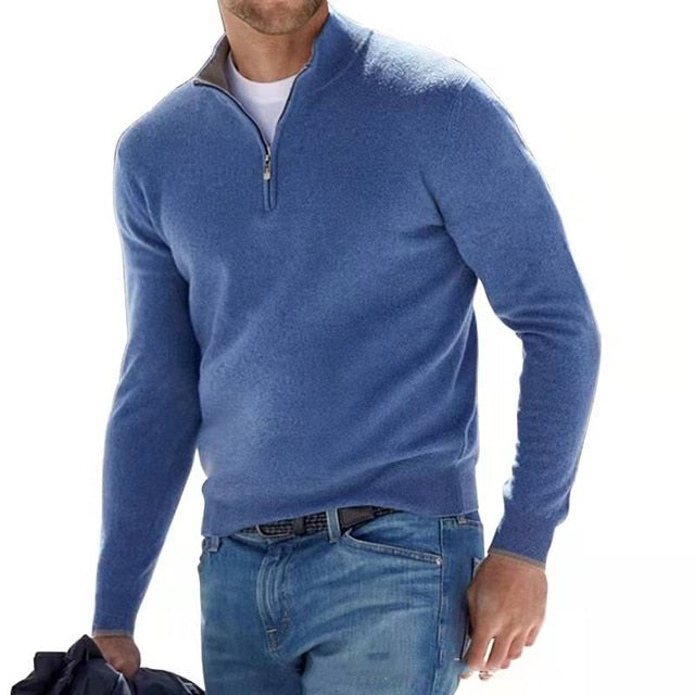 Joey Quarter Zip Stand Collar Sweater