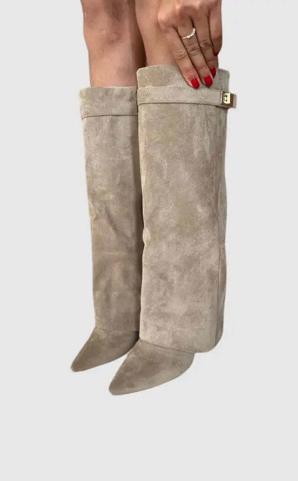 Sleek Tall Shaft Heeled Boots