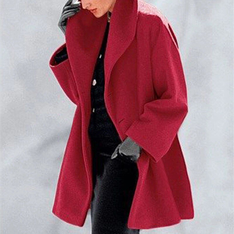 Belted Wool Coat With Wide Collar
