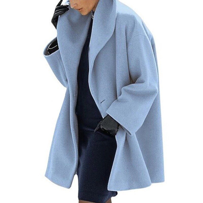 Belted Wool Coat With Wide Collar
