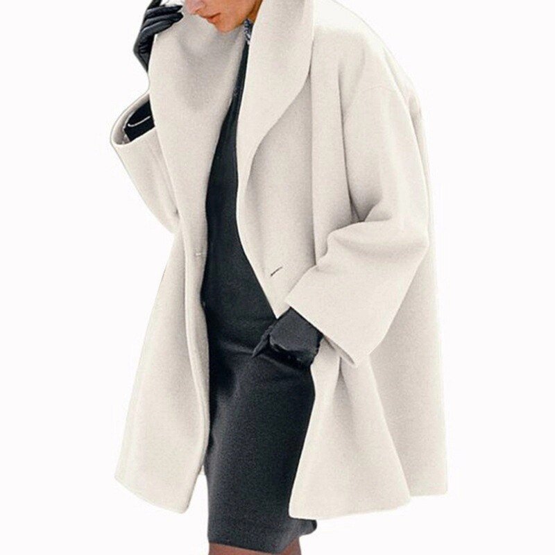 Belted Wool Coat With Wide Collar