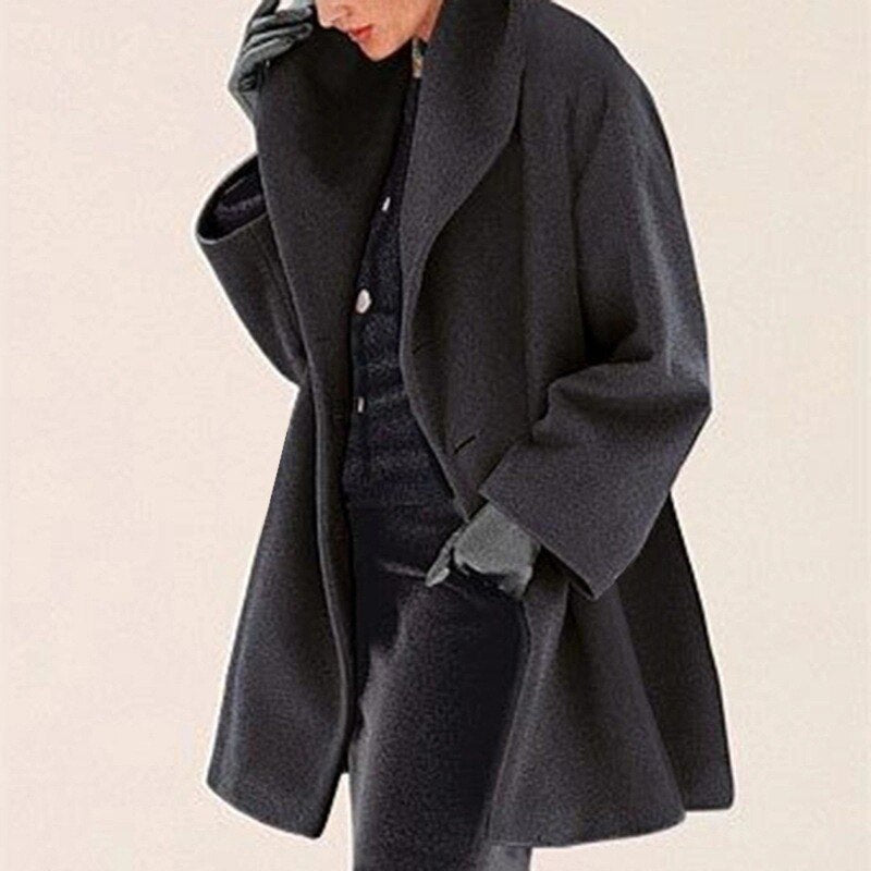 Belted Wool Coat With Wide Collar