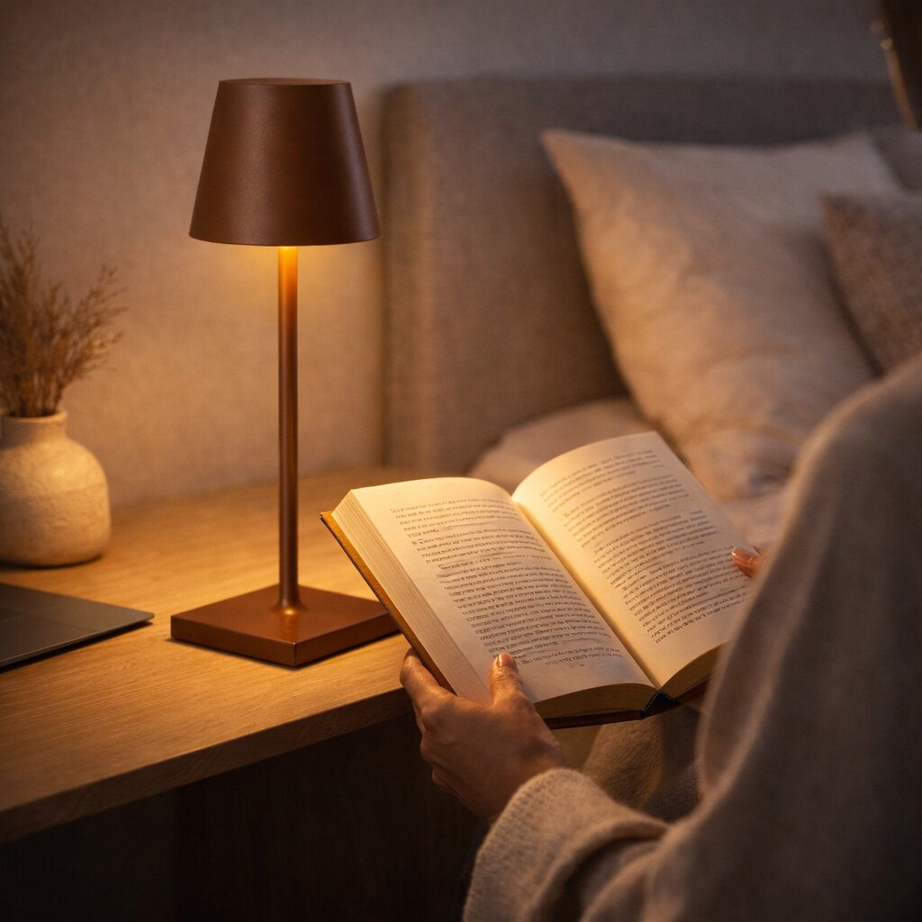 Cordless LED Table Lamp with Touch Dimmer and 16-Hour Battery