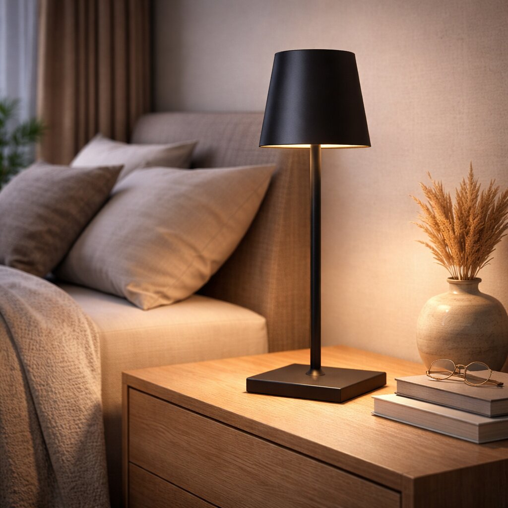 Cordless LED Table Lamp with Touch Dimmer and 16-Hour Battery