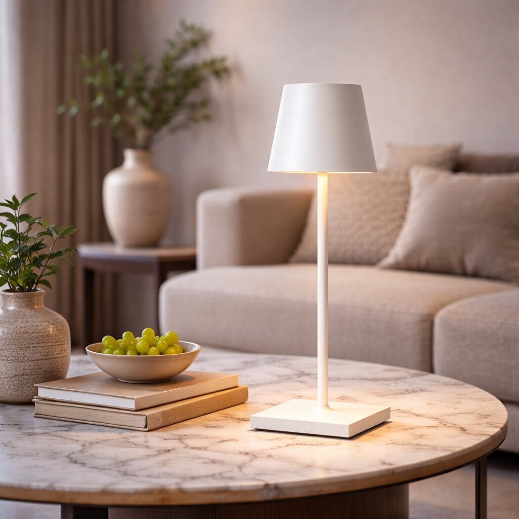 Cordless LED Table Lamp with Touch Dimmer and 16-Hour Battery
