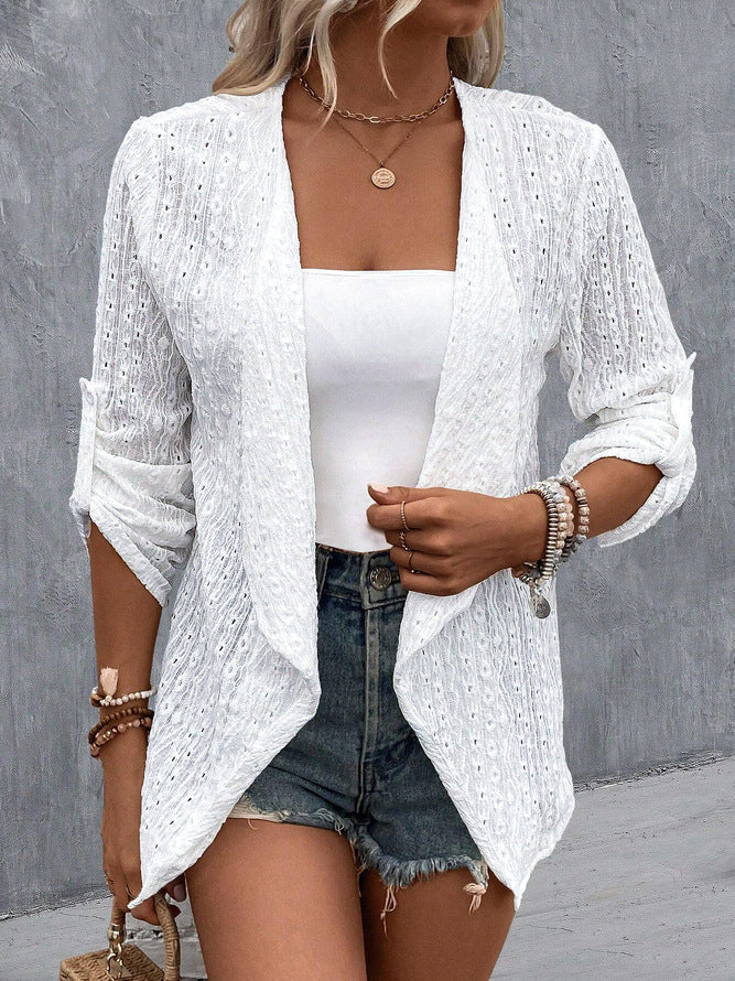 Open Front Lightweight Knit Cardigan