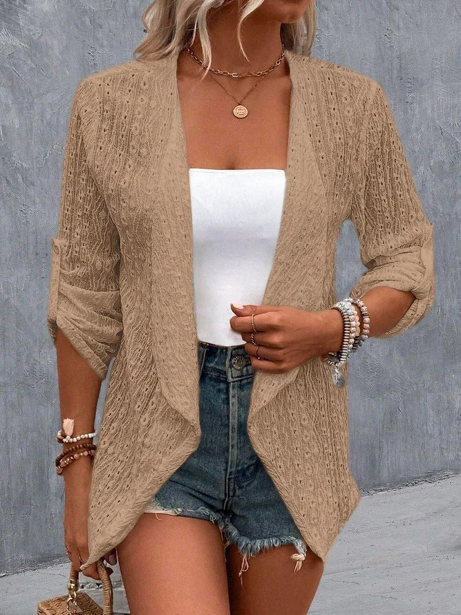Open Front Lightweight Knit Cardigan
